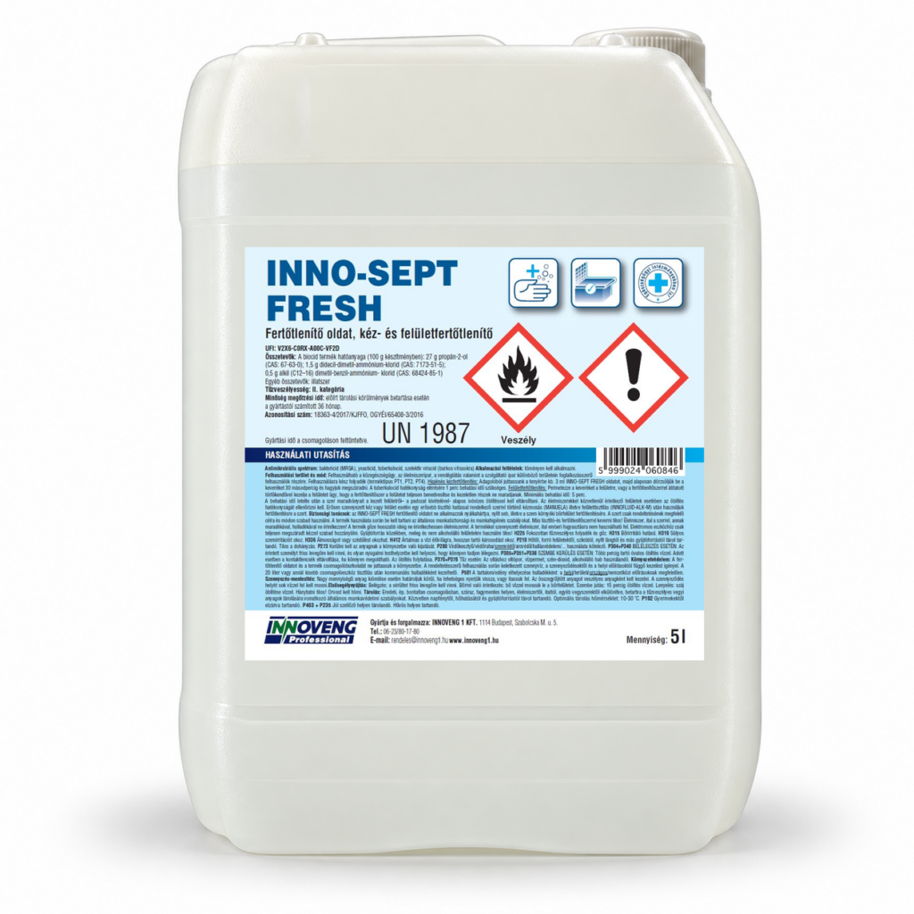 Inno-sept Fresh fertőtlenítő oldat 5 liter